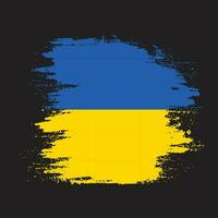 professioneller Grafik-Ukraine-Grunge-Textur-Flaggenvektor vektor