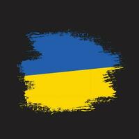 neuer ukraine-handfarben-grunge-flaggenvektor vektor