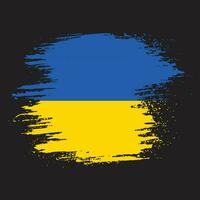 professioneller Distressed-Grunge-Textur ukrainischer Flaggenvektor vektor