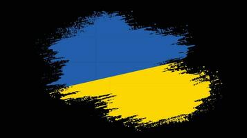 handbemalte ukraine-grunge-flagge vektor