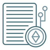 Smart Contract Line zweifarbiges Symbol vektor