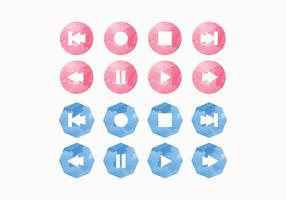 Vektor Media Player Icon Set