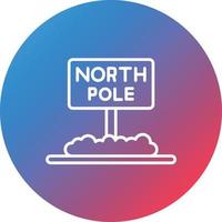 Nordpollinie Verlaufskreis Hintergrundsymbol vektor