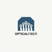 optisk fiber logotyp symbol design illustration vektor