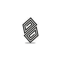 spiral etnisk form tunn linje geometrisk logotyp vektor