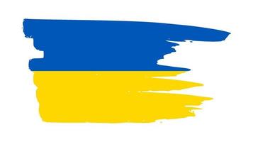 ukrainische Nationalflagge im Grunge-Stil vektor