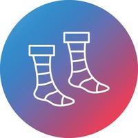 Socken Linie Farbverlauf Kreis Hintergrundsymbol vektor