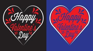 Happy Valentine's Dat T-Shirt Design. vektor