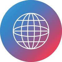 Globus-Linie Farbverlauf Kreis Hintergrundsymbol vektor