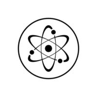 vetenskap atom, atom- ikon vektor isolerat på cirkel linje bakgrund