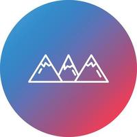 Rocky Mountains Linie Farbverlauf Kreis Hintergrundsymbol vektor