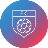 fotboll klubb linje lutning cirkel bakgrund ikon vektor