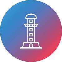 Leuchtturm von Alexandria Linie Farbverlauf Kreis Hintergrundsymbol vektor