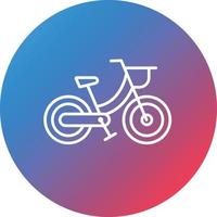 Fahrradlinie Farbverlauf Kreis Hintergrundsymbol vektor