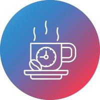 Kaffee Zeitlinie Farbverlauf Kreis Hintergrundsymbol vektor