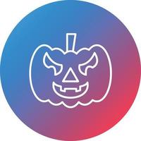 Jack-o-Laterne Linie Farbverlauf Kreis Hintergrundsymbol vektor