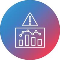 Risikoanalyselinie Farbverlauf Kreis Hintergrundsymbol vektor