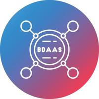 Bdaas-Linie Farbverlauf Kreis Hintergrundsymbol vektor