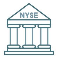 Nyse-Linie zweifarbiges Symbol vektor