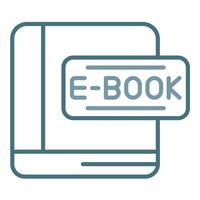 eBook-Zeile zweifarbiges Symbol vektor