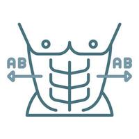 ab ab Routinelinie zweifarbiges Symbol vektor