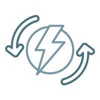 Energielinie zweifarbiges Symbol vektor