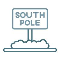 Südpollinie zweifarbiges Symbol vektor