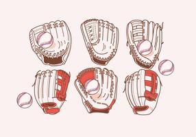 Softball-Handschuh-Vektor vektor