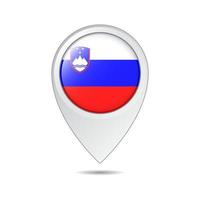 Karta plats märka av slovenien flagga vektor