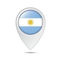Karta plats märka av argentina flagga vektor