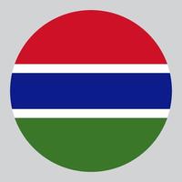 Flache kreisförmige Illustration der Gambia-Flagge vektor