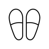 Slipper Hotel Icon Flat Line Style Vektor für Grafik- und Webdesign