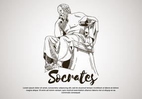 Sokrates handgezeichnete Vektor-Illustration
