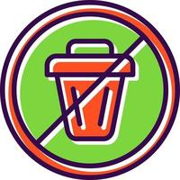 Kein Littering-Vektor-Icon-Design vektor