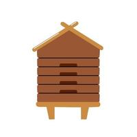 Bienenstock oder Bienenhaus-Symbol auf weißem Hintergrund. Vektor-Illustration vektor