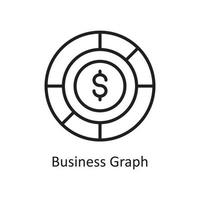 Business-Grafik-Vektor-Gliederung-Icon-Design-Illustration. Geschäfts- und Datenverwaltungssymbol auf Datei des weißen Hintergrundes ENV 10 vektor