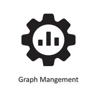 Graph-Management-Vektor solide Icon-Design-Illustration. Geschäfts- und Datenverwaltungssymbol auf Datei des weißen Hintergrundes ENV 10 vektor