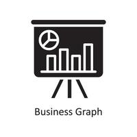 företag Graf vektor fast ikon design illustration. företag och data förvaltning symbol på vit bakgrund eps 10 fil
