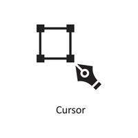 Cursor-Vektor-Solid-Icon-Design-Illustration. Design- und Entwicklungssymbol auf Datei des weißen Hintergrundes ENV 10 vektor
