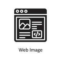Web-Bild-Vektor solide Symbol-Design-Illustration. Design- und Entwicklungssymbol auf Datei des weißen Hintergrundes ENV 10 vektor
