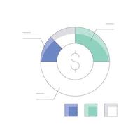 Finanzanalyse. Vektor ohne Hintergrundsymbol Geschäftswachstum und Investitionssymbol eps 10-Datei