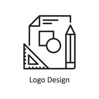 Logo-Design-Vektor-Gliederung-Icon-Design-Illustration. Design- und Entwicklungssymbol auf Datei des weißen Hintergrundes ENV 10 vektor