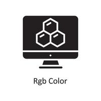 rgb Färg vektor fast ikon design illustration. design och utveckling symbol på vit bakgrund eps 10 fil
