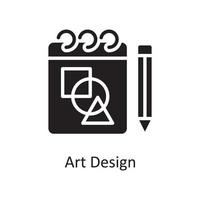 konst design vektor fast ikon design illustration. design och utveckling symbol på vit bakgrund eps 10 fil