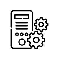 Systemeinstellungen Vektorzeilensymbol Cloud-Computing-Symbol eps 10-Datei vektor