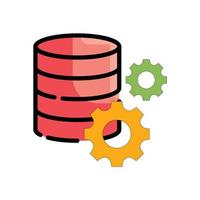 Datenbank-Management-Vektor-Umriss gefüllt Symbol Cloud-Computing-Symbol eps 10-Datei vektor