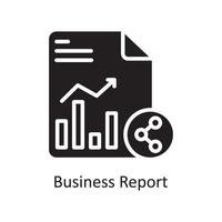 Geschäftsbericht Anteil Vektor solide Symbol Design Illustration. Geschäfts- und Datenverwaltungssymbol auf Datei des weißen Hintergrundes ENV 10