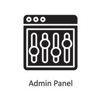 Admin-Panel-Vektor-solide Icon-Design-Illustration. Design- und Entwicklungssymbol auf Datei des weißen Hintergrundes ENV 10 vektor