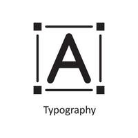 Typografie-Vektor solide Icon-Design-Illustration. Design- und Entwicklungssymbol auf Datei des weißen Hintergrundes ENV 10 vektor
