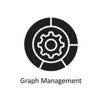 Graph-Management-Vektor solide Icon-Design-Illustration. Geschäfts- und Datenverwaltungssymbol auf Datei des weißen Hintergrundes ENV 10 vektor